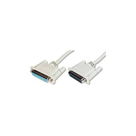 Datatransfer extension cable, D-Sub25 M/F, 3.0m, serial/parallel, molded, be