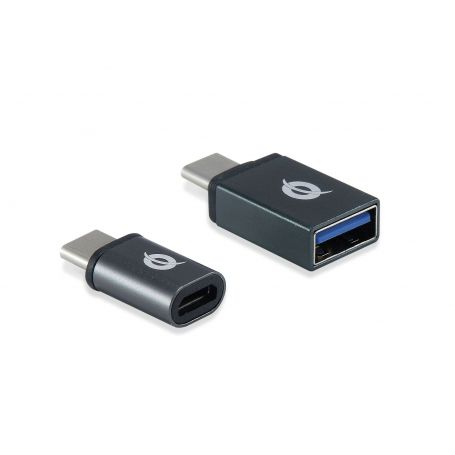 Conceptronic DONN USB-C OTG Adapter 2-Pack, USB-C to USB-A and USB-C to Micro USB  - DONN04G