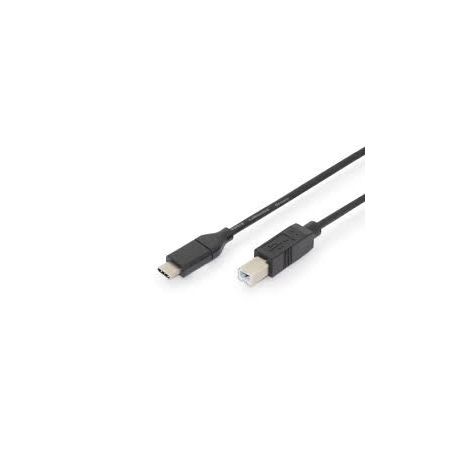 USB Type-C connection cable, type C to B M/M, 1.8m, 3A, 480MB, 2.0 Version, bl