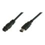 FireWire 800 connection cable, 9pin - 6pin M/M, 1.8m, IEEE 1394-2008, bl