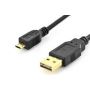 USB 2.0 connection cable, type A - mini B M/M, 1.8m, High Speed, type A reversible, gold, bl