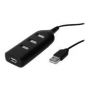 USB 2.0 Hub, 4-Port, Bus Powered 4 X USB A/F AT Connected Cable w/O power adapter