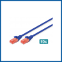 CAT 6 U-UTP patch cable, Cu, LSZH AWG 26/7, length 10 m, color blue