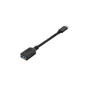 USB Type-C adapter cable, OTG, type C - A M/F, 0,15m, 3A, 5GB, 3.0 Version, bl