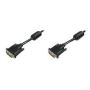 DVI connection cable, DVI(18+1), 2x ferrit M/M, 2.0m, DVI-D Single Link, bl