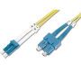 FO patch cord, duplex, LC to SC SM OS2 09/125 u, 2 m Length 2m