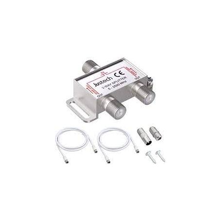 SAT Splitter, 2-way F-connector F/F/F, CE, Metal