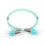 FO patch cord, duplex, SC to SC MM OM3 50/125 u, 1 m Length 1m, Class OM3