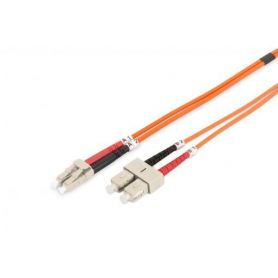 FO patch cord, duplex, LC to SC MM OM2 50/125 u, 1 m Length 1m