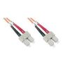 FO patch cord, duplex, SC to SC MM OM1 62.5/125 u, 1 m Length 1m