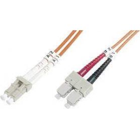 FO patch cord, duplex, LC to SC MM OM1 62.5/125 u, 1 m Length 1m