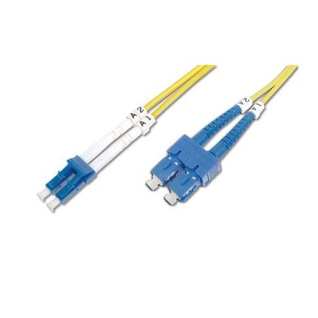 FO patch cord, duplex, LC to SC SM OS2 09/125 u, 3 m Length 3m