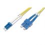 FO patch cord, duplex, LC to SC SM OS2 09/125 u, 3 m Length 3m