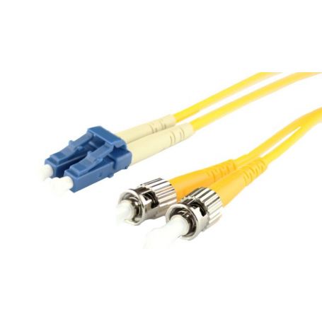 FO patch cord, duplex, LC to ST SM OS2 09/125 u, 3 m Length 3m