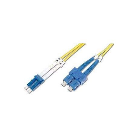 FO patch cord, duplex, LC to SC SM OS2 09/125 u, 5 m Length 5m