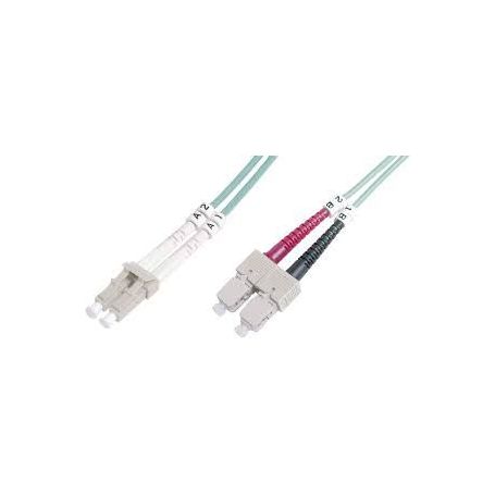 FO patch cord, duplex, LC to SC MM OM2 50/125 u, 2 m Length 2m