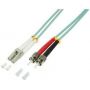 FO patch cord, duplex, LC to ST MM OM3 50/125 u, 2 m Length 2m, Class OM3