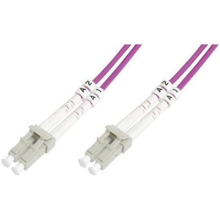 FO patch cord, duplex, LC to LC MM OM4 50/125 u, 1 m Length 1m