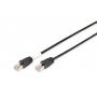 CAT 6 S-FTP outdoor patch cable, Cu, PE AWG 27/7, length 10 m, black sheath color