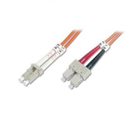 FO patch cord, duplex, LC to SC MM OM1 62.5/125 u, 3 m Length 3m