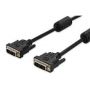 DVI connection cable, DVI(18+1), 2x ferrit M/M, 5.0m, DVI-D Single Link, bl