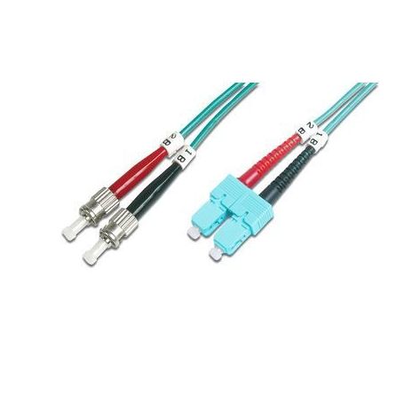 FO patch cord, duplex, ST to SC MM OM3 50/125 u, 3 m Length 3m, Class OM3