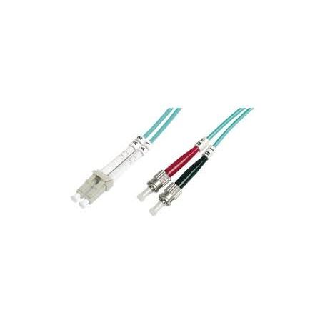 FO patch cord, duplex, LC to ST MM OM3 50/125 u, 3 m Length 3m, Class OM3