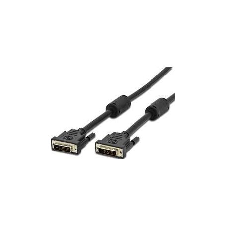 DVI connection cable, DVI(24+1), 2x ferrit M/M, 3.0m, DVI-D Dual Link, bl