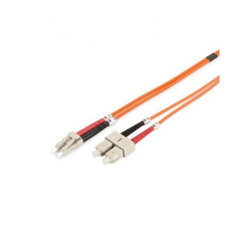 FO patch cord, duplex, LC to SC MM OM2 50/125 u, 5 m Length 5m