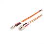 FO patch cord, duplex, LC to SC MM OM2 50/125 u, 5 m Length 5m