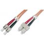 FO patch cord, duplex, ST to ST MM OM1 62.5/125 u, 5 m Length 5m