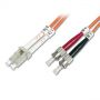 FO patch cord, duplex, LC to ST MM OM1 62.5/125 u, 10 m Length 10m