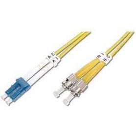 FO patch cord, duplex, LC to ST SM OS2 09/125 u, 10 m Length 10m