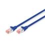 CAT 6 S-FTP patch cable, Cu, LSZH AWG 27/7, length 10 m, color blue