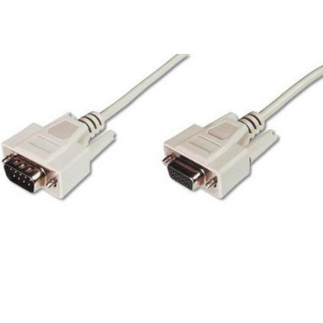 Datatransfer extension cable, D-Sub9 M/F, 10.0m, serial, molded, be