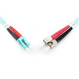 FO patch cord, duplex, LC to ST MM OM3 50/125 u, 5 m Length 5m, Class OM3