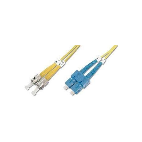 FO patch cord, duplex, ST to SC SM OS2 09/125 u, 10 m Length 10m