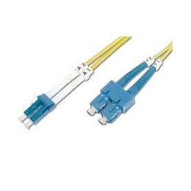 FO patch cord, duplex, LC to SC SM OS2 09/125 u, 1 m Length 1m