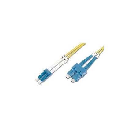 FO patch cord, duplex, LC to SC SM OS2 09/125 u, 1 m Length 1m