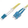 FO patch cord, duplex, LC to SC SM OS2 09/125 u, 10 m Length 10m