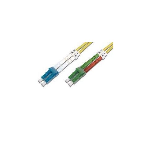 FO patch cord, duplex, LC (APC) to LC (PC) SM OS2 09/125 u, 2 m Length 2 m