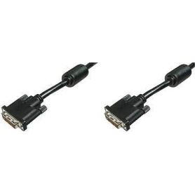 DVI connection cable, DVI(24+1), 2x ferrit M/M, 3.0m, DVI-D Dual Link, bl