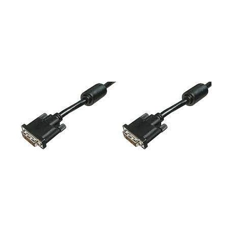 DVI connection cable, DVI(24+1), 2x ferrit M/M, 3.0m, DVI-D Dual Link, bl