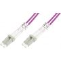 FO patch cord, duplex, LC to LC MM OM4 50/125 u, 3 m Length 3m