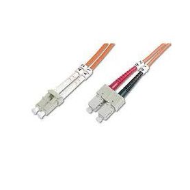 FO patch cord, duplex, LC to SC MM OM1 62.5/125 u, 5 m Length 5m