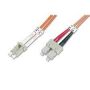 FO patch cord, duplex, LC to SC MM OM1 62.5/125 u, 5 m Length 5m