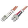 FO patch cord, duplex, LC to SC MM OM1 62.5/125 u, 7 m Length 7m