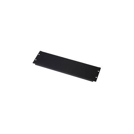 3U blank panel color black (RAL 9005)