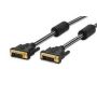 DVI connection cable, DVI(24+1), 2x ferrit M/M, 2.0m, DVI-D Dual Link, cotton, gold, bl