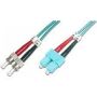 FO patch cord, duplex, ST to SC MM OM3 50/125 u, 7 m Length 7m, Class OM3